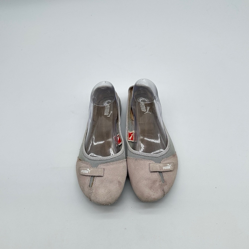 Puma Sabadella Ballerina Flats Suede Mesh Womens 9.5 Purple Pink Gray Gorpcore - Picture 8 of 13